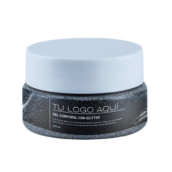 Gel corporal con purpurina (gliter)