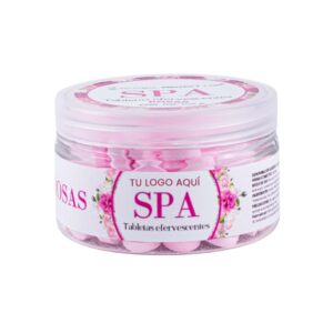 Tabletas efervescentes para manicura aroma rosas